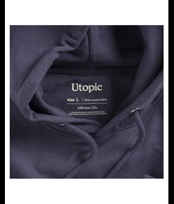 Felpa con cappuccio 100% tessuto rigenerato Utopic