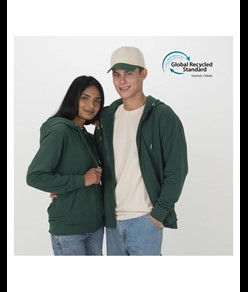 Felpa con cappuccio unisex 100% tessuto rigenerato Utopic