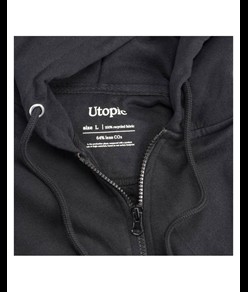 Felpa con cappuccio unisex 100% tessuto rigenerato Utopic