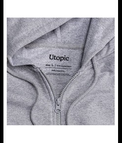 Felpa con cappuccio unisex 100% tessuto rigenerato Utopic