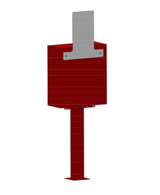 Staffa di sostegno per segnaletica per cassette UNI 45 e UNI 70 Staffa di sostegno per segnaletica per cassette UNI 45 e UNI 70