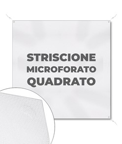 Striscione microforato in formato quadrato