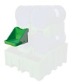 Supporto in plastica per contenitore liquidi