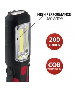 Torcia da lavoro con gancio calamitato Torcia da lavoro con gancio calamitato