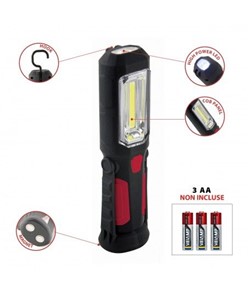 Torcia da lavoro con gancio calamitato Torcia da lavoro con gancio calamitato