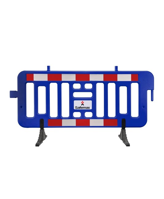Transenna stradale in polietilene con bande rifrangenti Safemax blu Transenna stradale in polietilene con bande rifrangenti Safemax blu