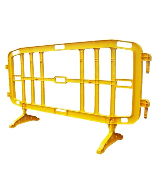 Transenna stradale in plastica gialla Transenna stradale in plastica gialla