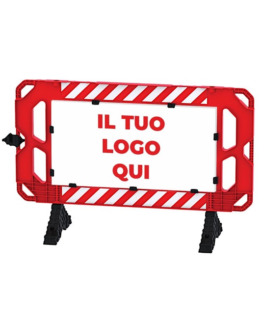 Transenna stradale pubblicitaria, in policarbonato robusto alleggerito  ZT80150 Transenna stradale pubblicitaria, in policarbonato robusto alleggerito  ZT80150