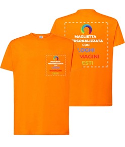T-shirt personalizzata con stampa lato cuore e schiena