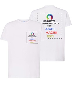 T-shirt personalizzata con stampa lato cuore e schiena