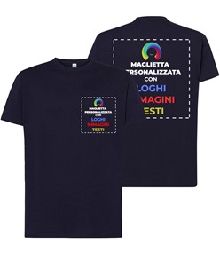 T-shirt personalizzata con stampa lato cuore e schiena