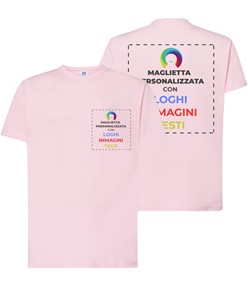 T-shirt personalizzata con stampa lato cuore e schiena