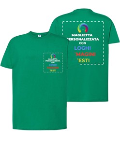 T-shirt personalizzata con stampa lato cuore e schiena