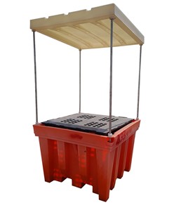 Vasca di contenimento con tettoia