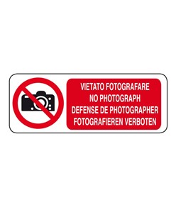 Cartello vietato  fotografare no photograph