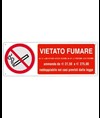 Cartello vietato fumare con sanzioni
