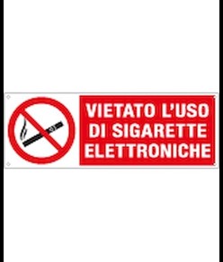 Cartello vietato  l'uso di sigarette elettroniche