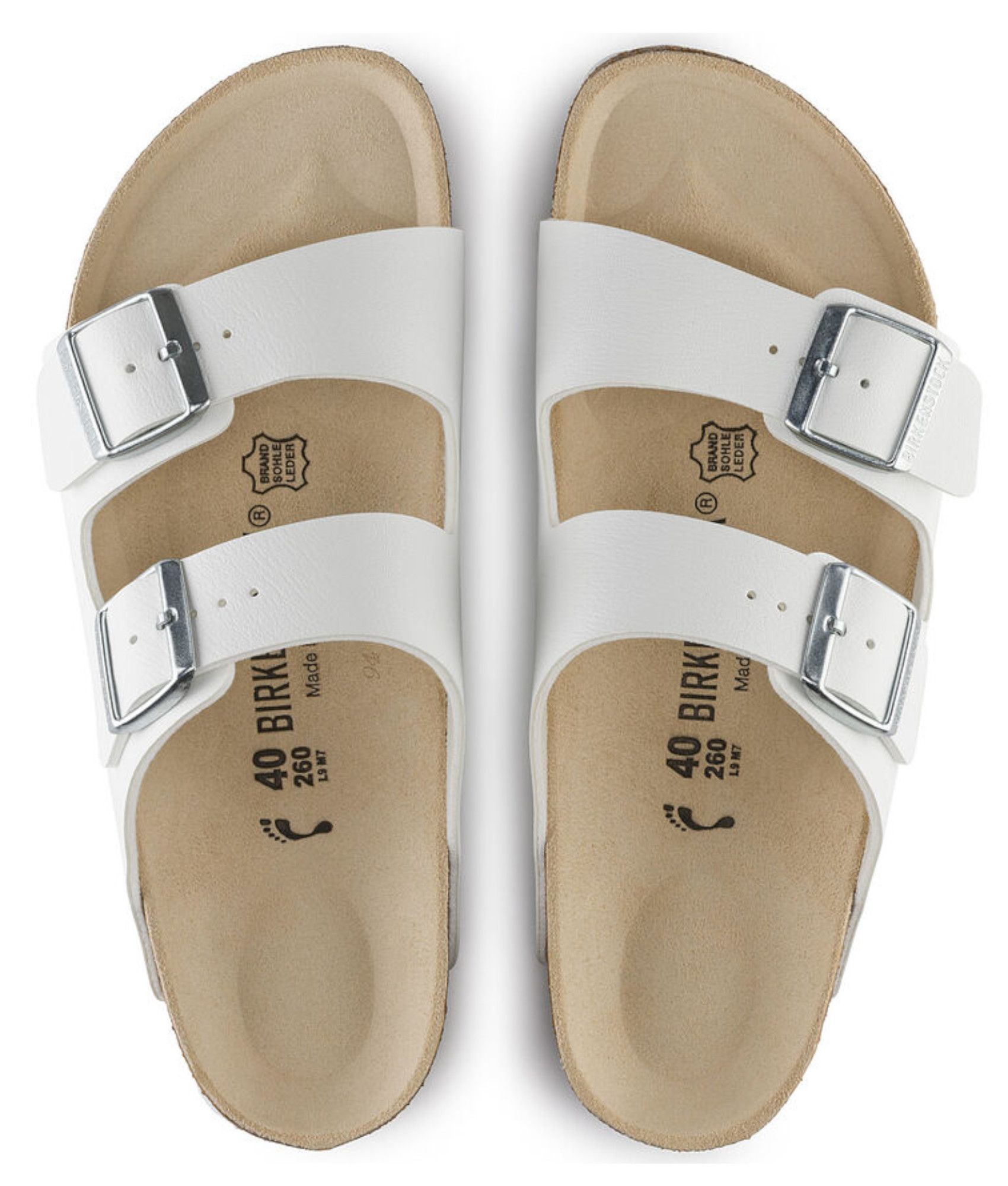 Sandali bianchi da lavoro leggeri Birkenstock Arizona SL